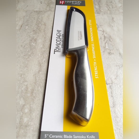 NEW Hampton Forge Tomodachi 5 inch Ceramic Santoku Knife - Picture 2 of 4